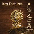 pure brass sun and moon mythological statue