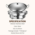 Windproof Alcohol Stove with Pot