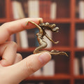 Brass Mermaid Figurine - Retro Miniature Statue for Desk & Shelf