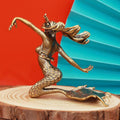 Brass Mermaid Figurine - Retro Miniature Statue for Desk & Shelf